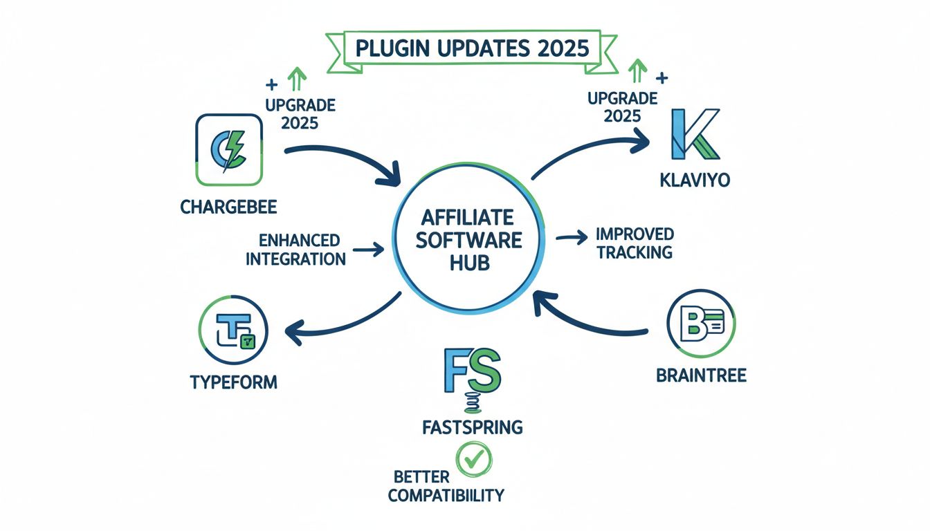 Plugin-updates 2025: Chargebee, Typeform, Klaviyo, Braintree & FastSpring-verbeteringen