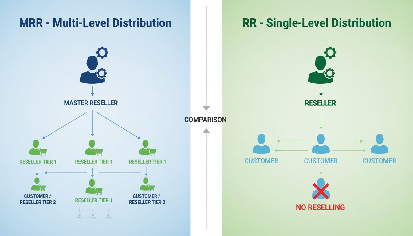 MRR vs RR Distributierechten Vergelijkingsdiagram