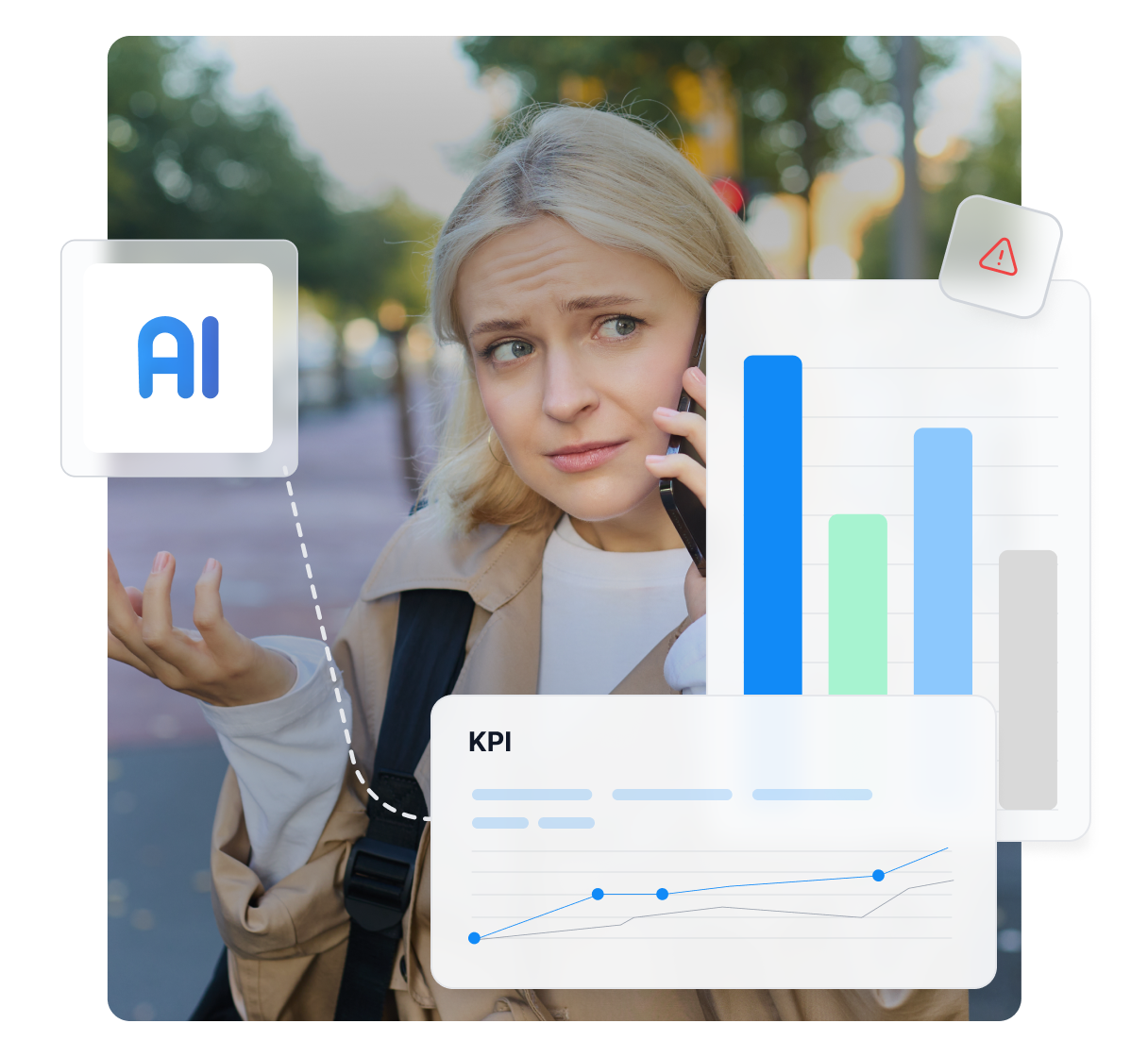 AI-dashboard met affiliate KPI-monitoringstatistieken en prestatie-analyses