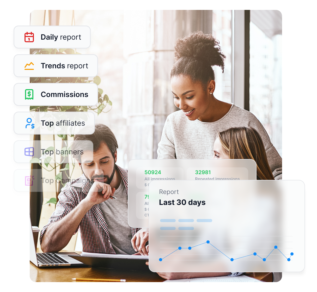Grafiek die instellingen en automatisering in Post Affiliate Pro illustreert.