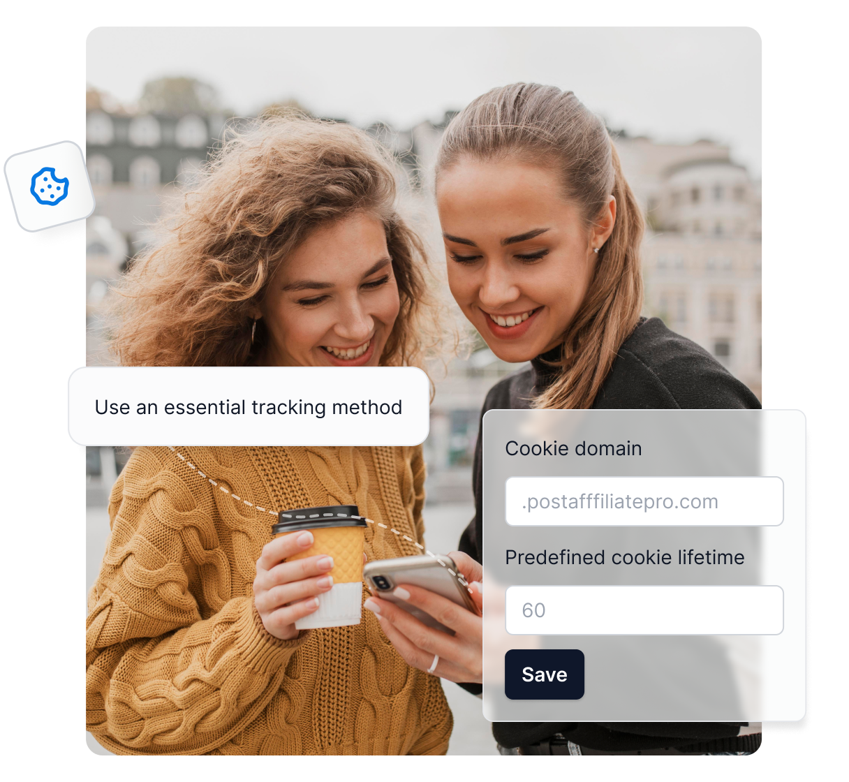 Een infographic die de gebieden laat zien waarbij Post Affiliate Pro kan helpen, zoals het identificeren van het publiek, het creëren van commissie structuren en meer.