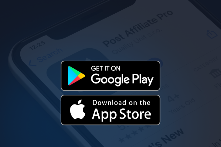 Beheer affiliate programma's onderweg. Download onze app.