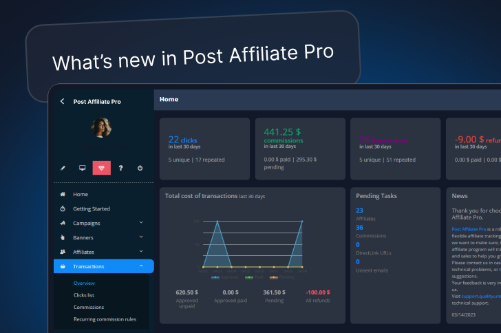 Bekijk alle laatste Post Affiliate Pro product updates.